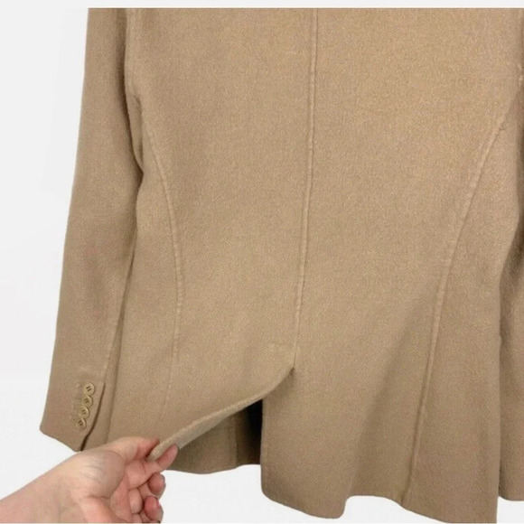 Talbots Soft Brushed Wool Camel Tan Unlined Blazer - Picture 4 of 6